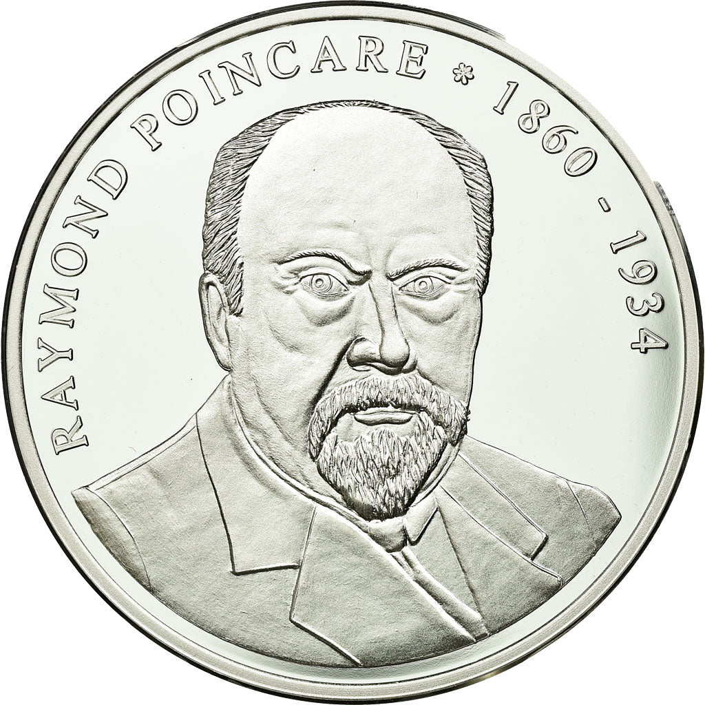France, Médaille, Politique, Raymond Poincaré, 1998, FDC, Argent