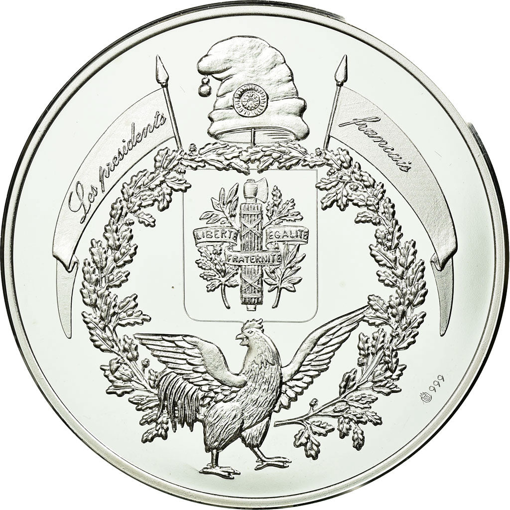 France, Médaille, Politique, Raymond Poincaré, 1998, FDC, Argent