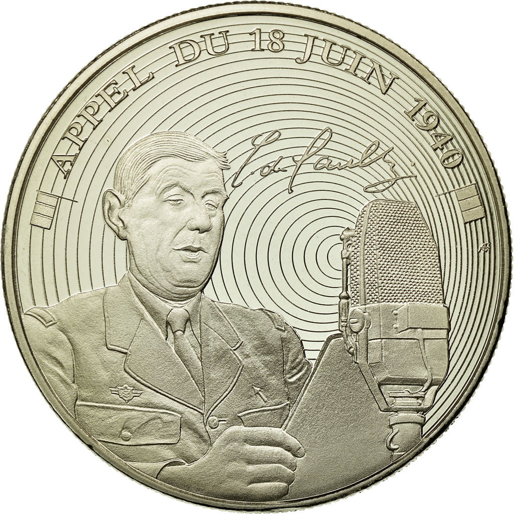 France, Medal, 1939-1945, L'Appel du 18 Juin, De Gaulle, Jimenez, MS(65-70)