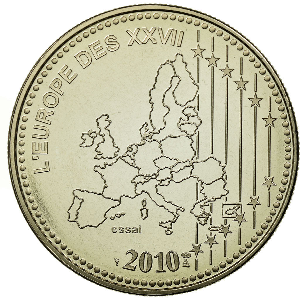Frankrijk, Medaille, L'Europe des XXVII, 50 ans du nouveau Franc, 2010, FDC