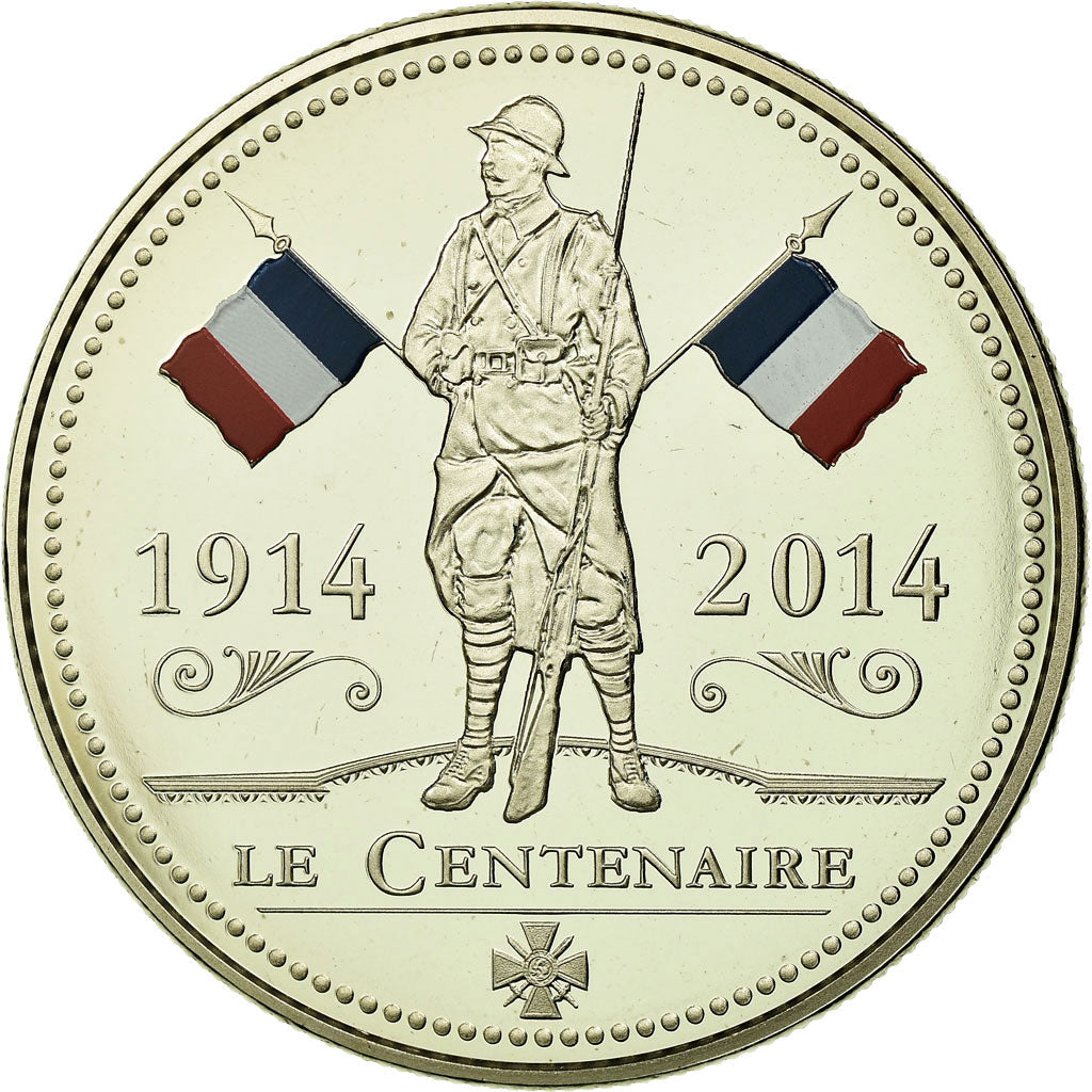 Francia, medaglia, Première Guerre Mondiale, Centenaire, FDC, Rame-nichel