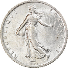 Coin, France, Semeuse, Franc, 1915, Paris, MS(60-62), Silver, KM:844.1