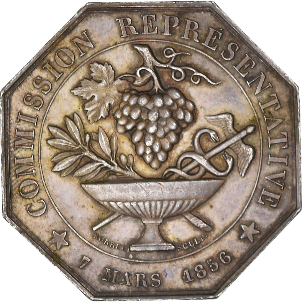 France, Token, Entrepôt Général des Boissons de Paris, 1856, Borrel