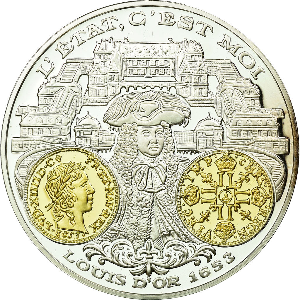 France, Medal, Histoire de la monnaie Française, Louis d'or de Louis XIV