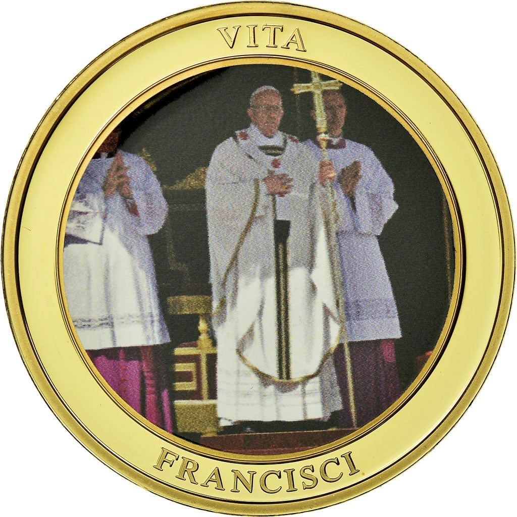 Vatican, Medal, La Vie du Pape François, MS(65-70), Copper Gilt