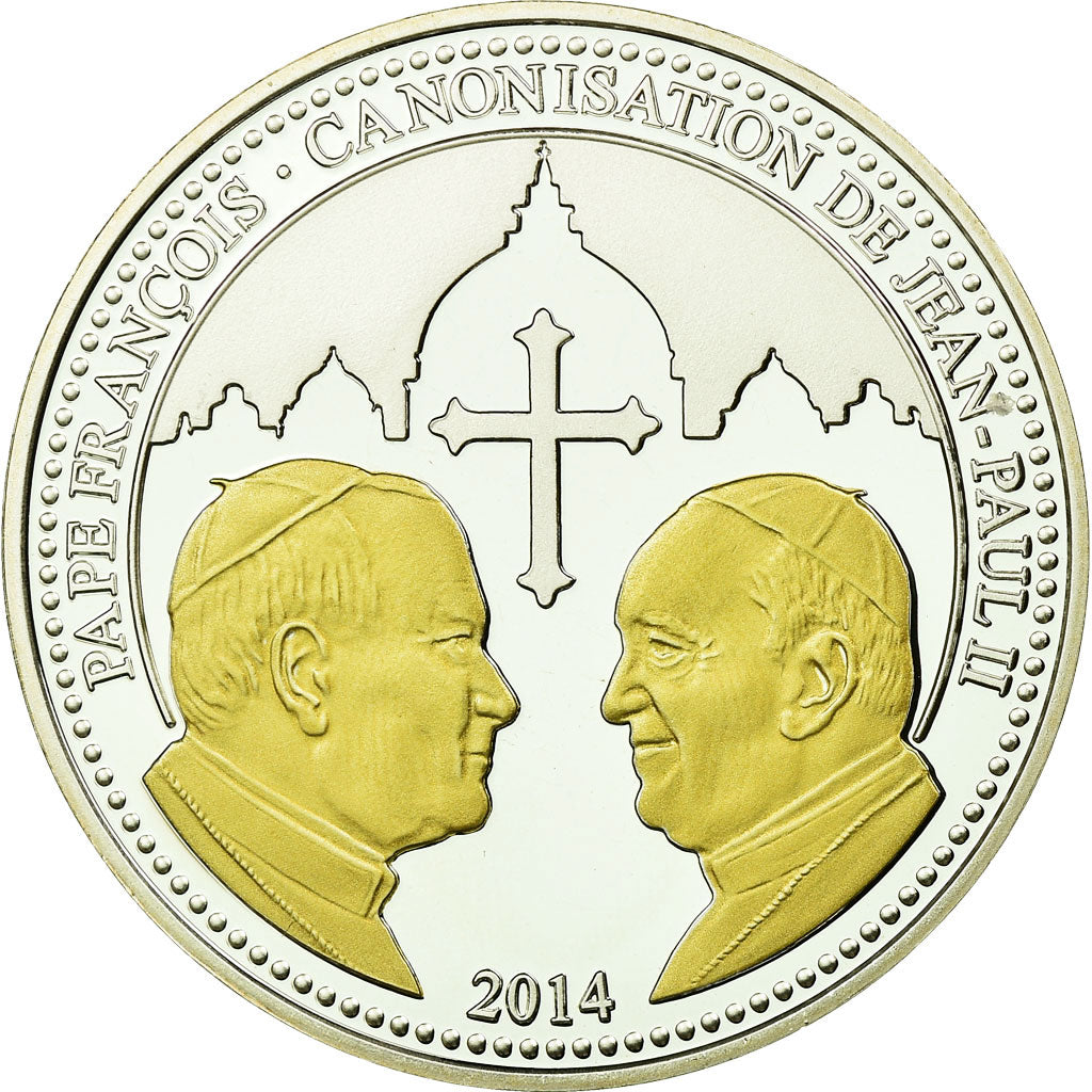 Vatican, Medal, Canonisation de Jean Paul II, 2014, MS(65-70), Silver