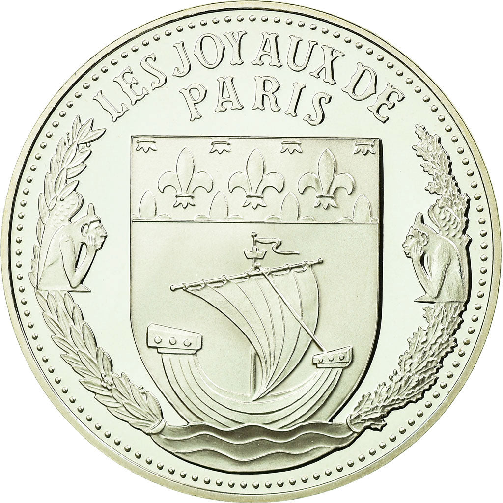 France, Medal, Les Joyaux de Paris, La Tour Eiffel, 2014, MS(65-70), Silver