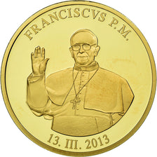 Vatican, Medal, Le Pape François, 2013, MS(65-70), Copper Gilt
