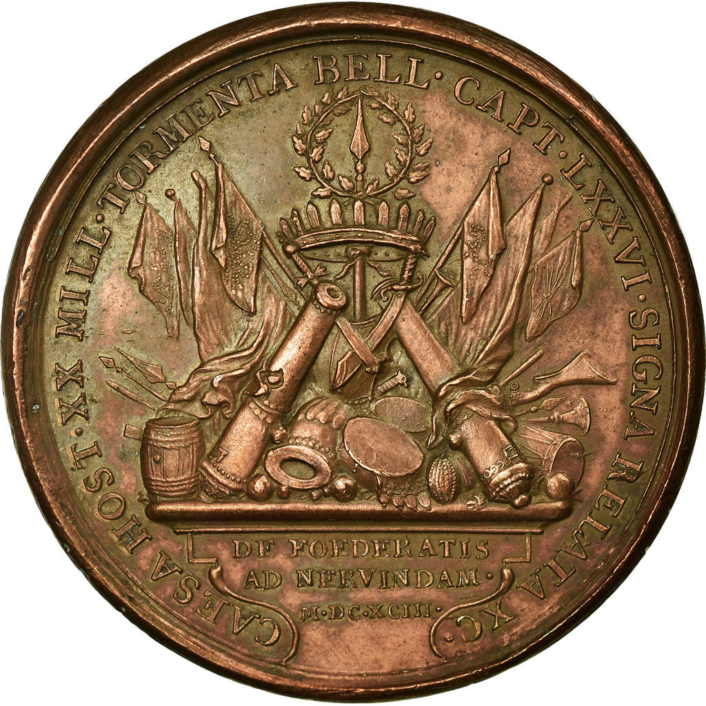 France, Médaille, Louis XIV, Bataille de Neerwinden, 1693, Mauger, TTB+