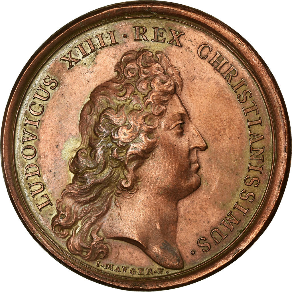 Francia, medalla, Louis XIV, Le Passage du Rhin près de Schenk, 1672, Mauger
