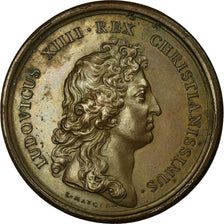 France, Medal, Louis XIV, La Devise du Roi, 1663, Mauger, AU(55-58), Copper
