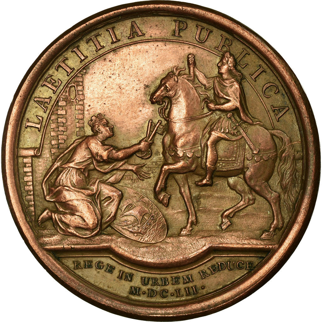 France, Médaille, Louis XIV, Retour du Roi à Paris, 1652, Mauger, TTB+