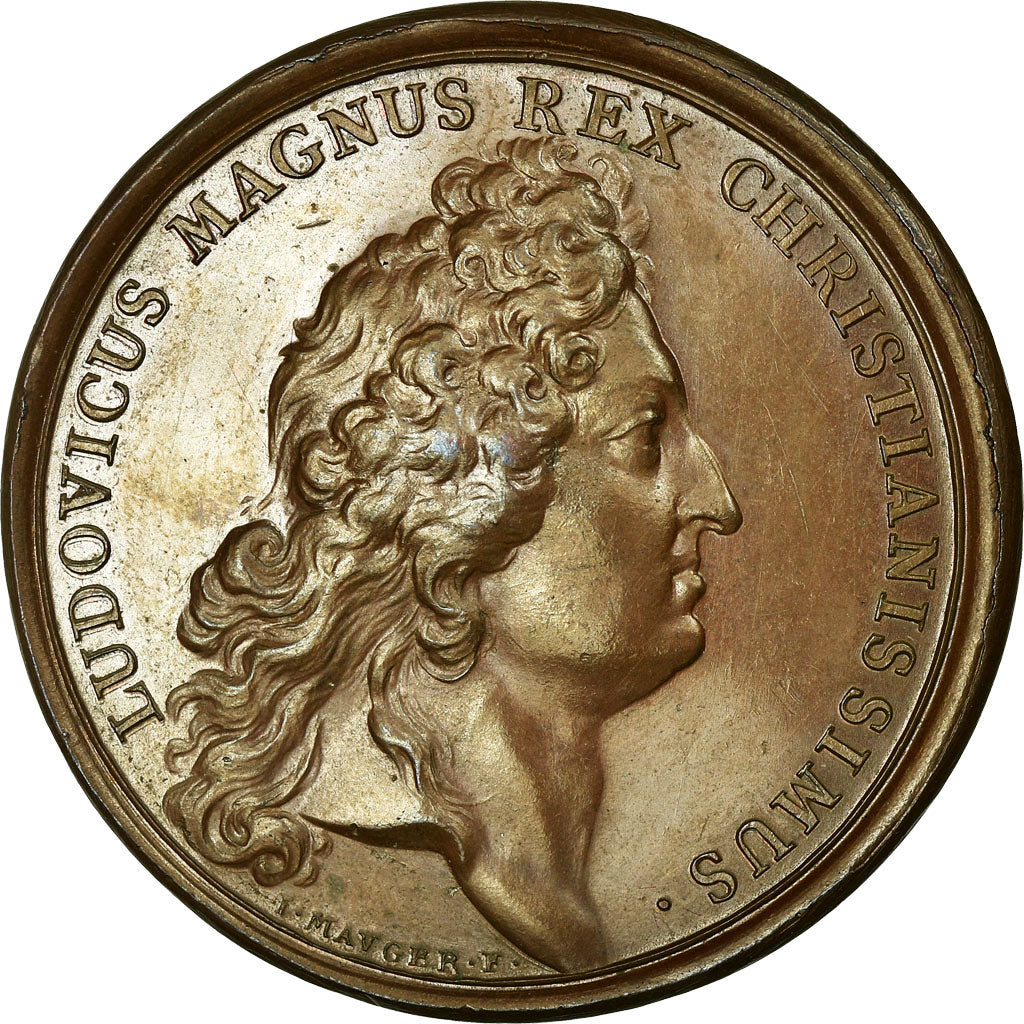 France, Médaille, Louis XIV, Maison Royale de SAint-Cyr, 1687, Mauger, SUP