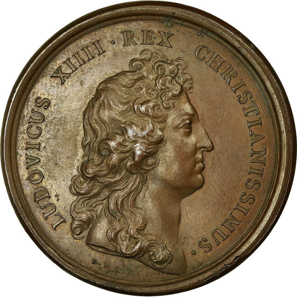 França, Medal, Louis XIV, Les Carrousels, 1662, Mauger, AU(55-58), Cobre
