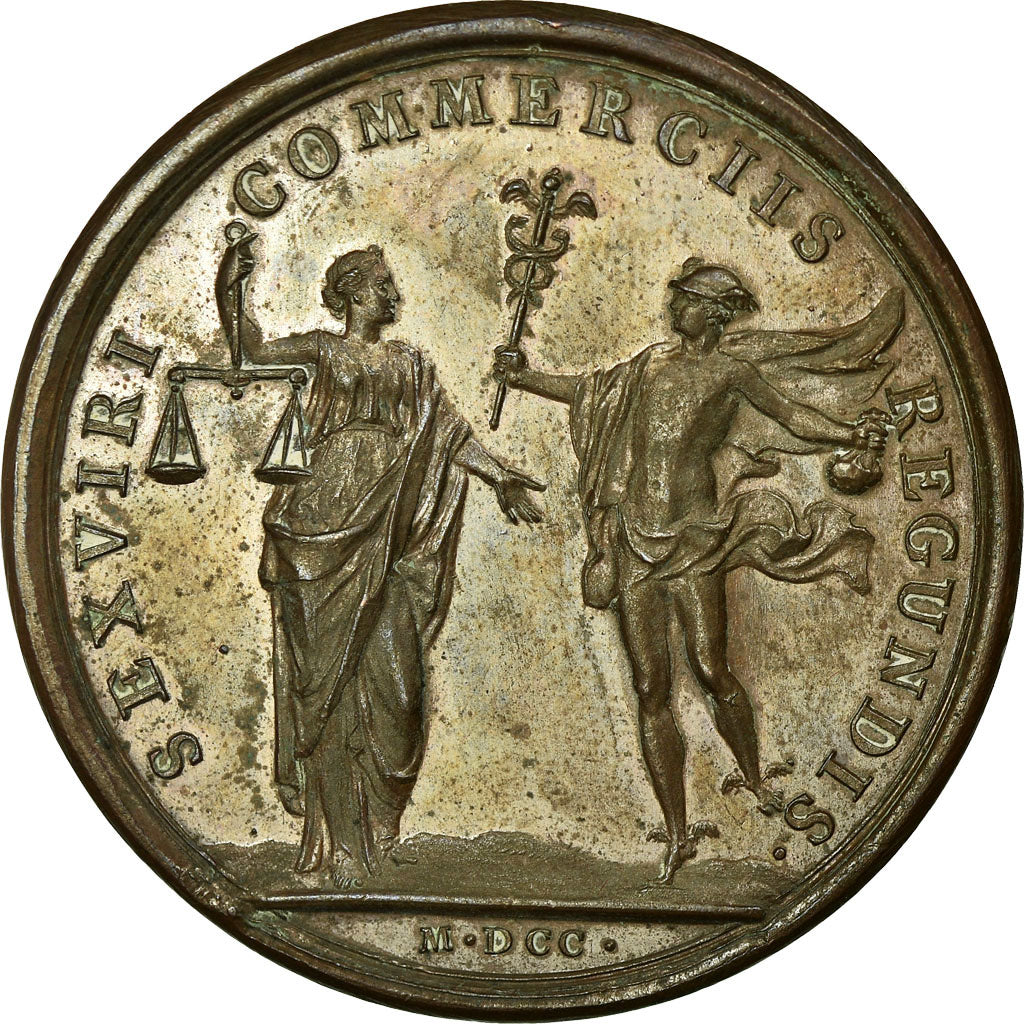Frankreich, Medaille, Louis XIV, Chambre de Commerce, 1700, Mauger, VZ, Kupfer