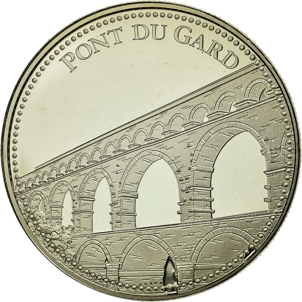France, Medal, Pont du Gard, Nîmes, MS(65-70), Copper-nickel