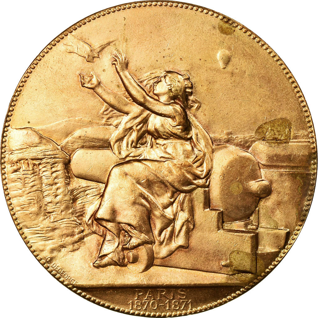 Francia, medalla, Ministère de la Guerre, Communications aériennes, 1870-1871