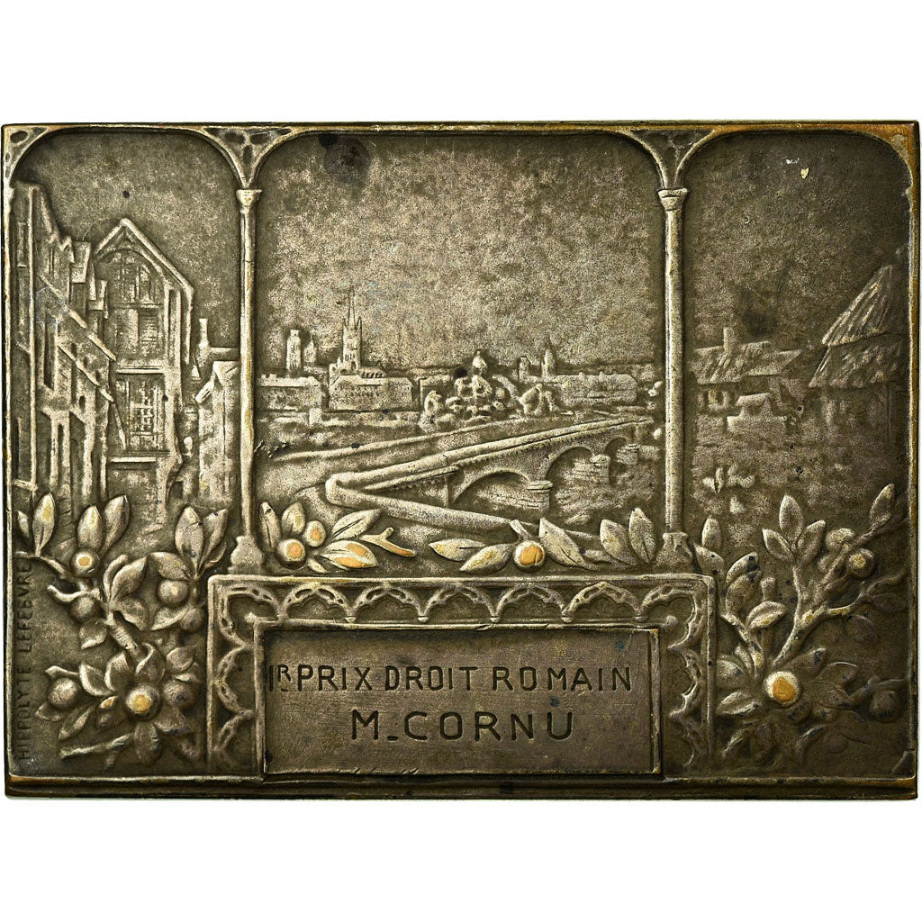 Frankreich, Medaille, Ville de Rouen, Lefebvre, SS, Silvered bronze