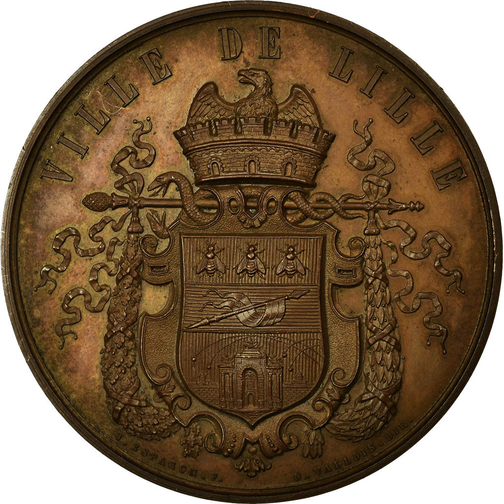 Francia, medaglia, Concours International de Sciences, Ville de Lille, 1870
