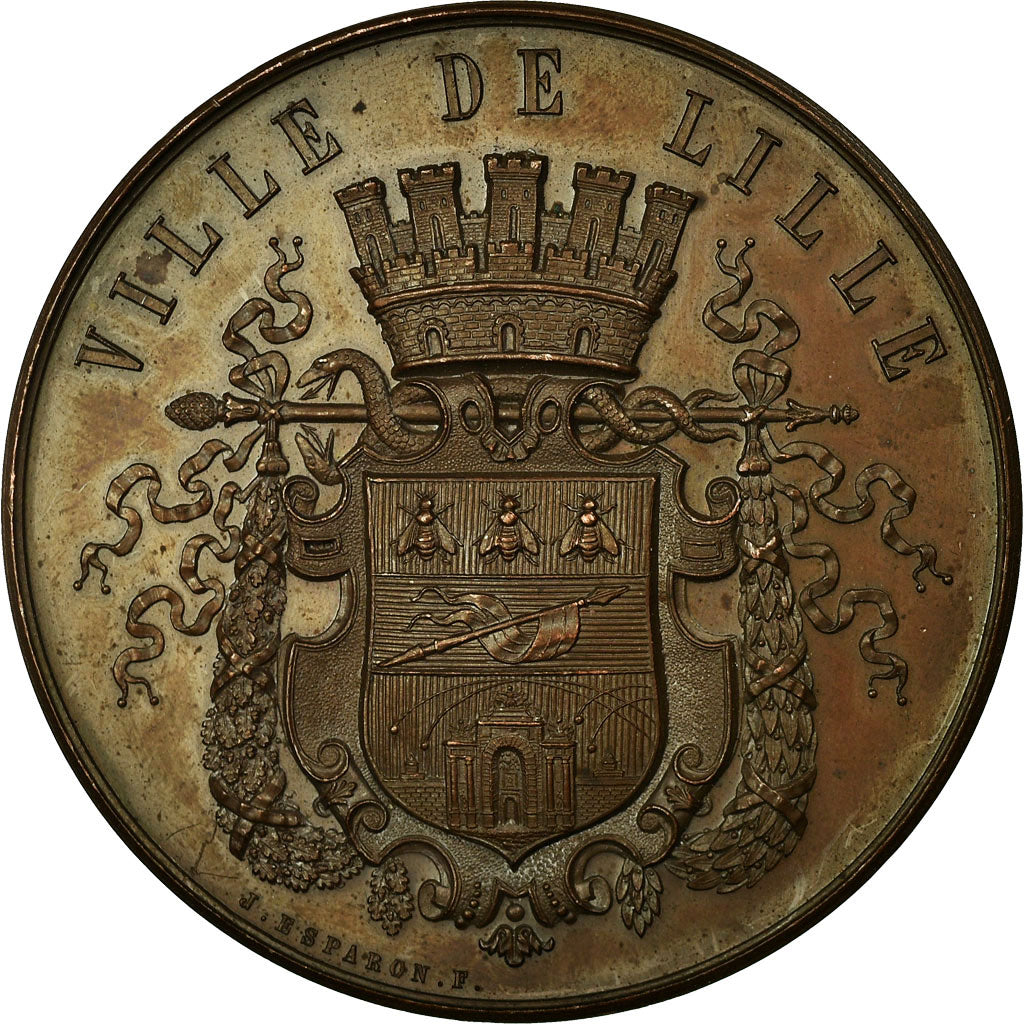 Francia, medaglia, Concours International de Sciences, Ville de Lille, 1879