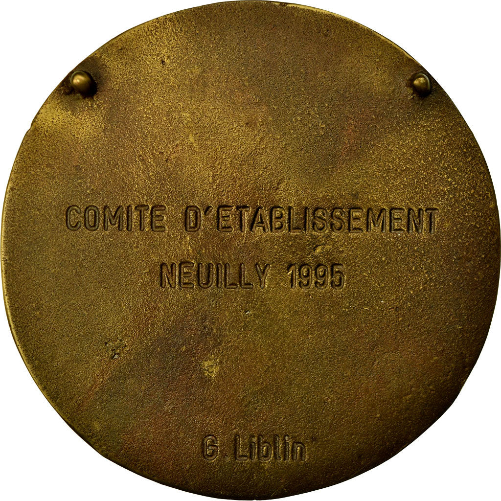 France, Médaille, Automobile, André Citroën, 1995, Liblin, SUP, Bronze