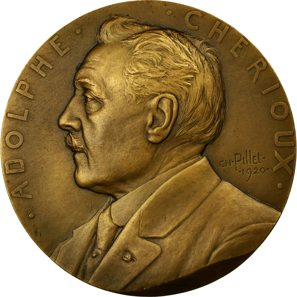 France, Medal, Adolphe Cherioux, Conseiller Municipal, 1920, Pillet, MS(63)