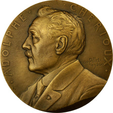 France, Medal, Adolphe Cherioux, Conseiller Municipal, 1920, Pillet, MS(63)