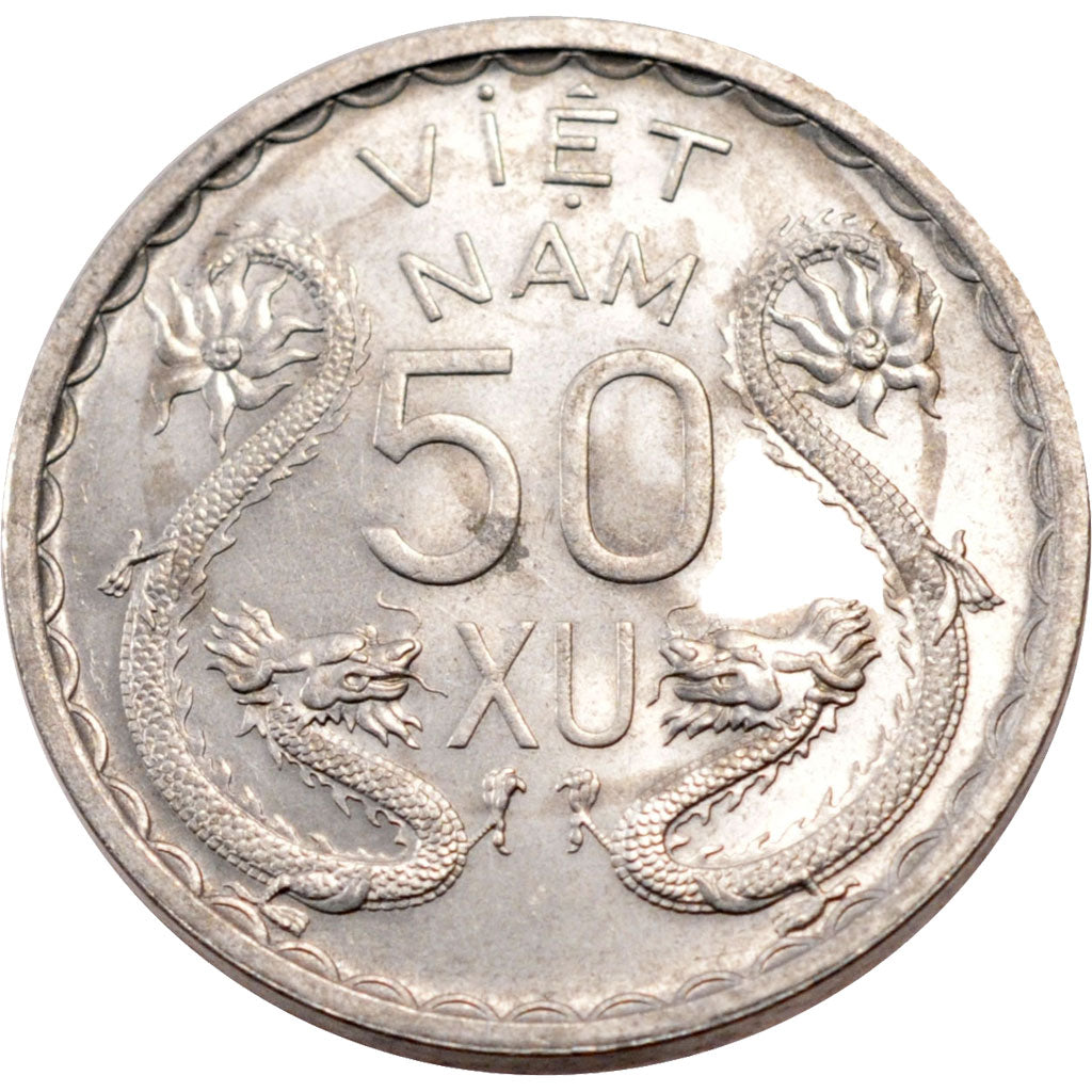 VIET NAM, 50 Xu, 1953, Paris, KM #3, VF(30-35), Aluminum, 3.83