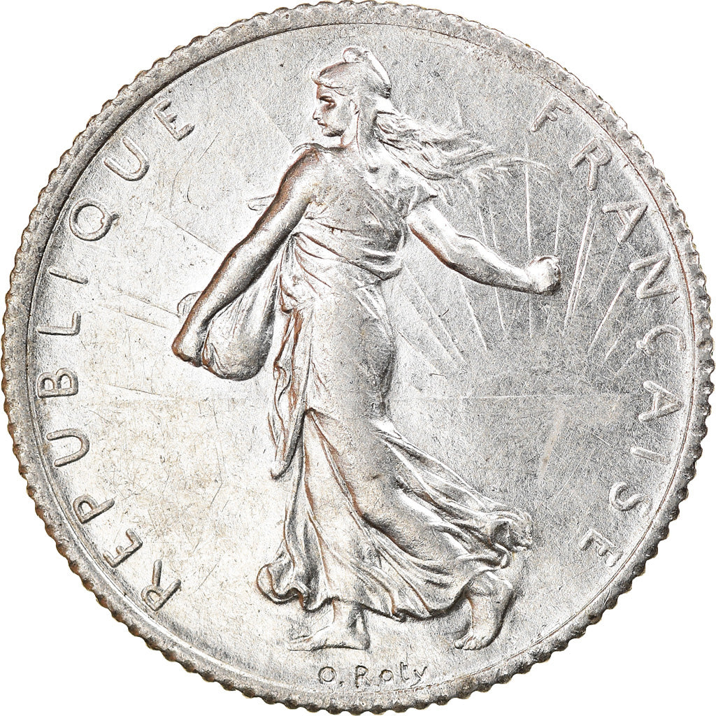 Coin, France, Semeuse, Franc, 1919, Paris, MS(60-62), Silver, KM:844.1