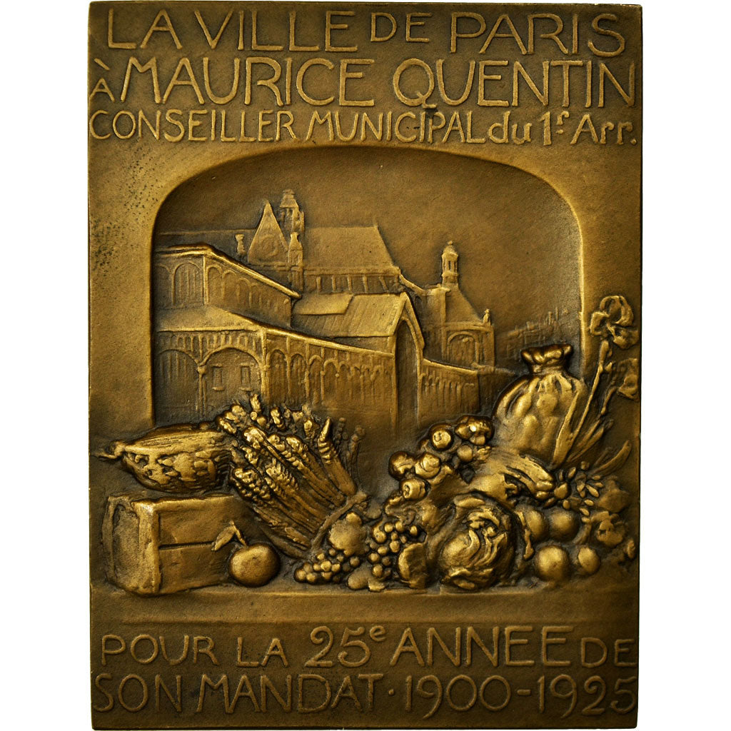 France, Medal, Maurice Quentin, Conseiller Municipal de Paris, 1926, Henry Nocq