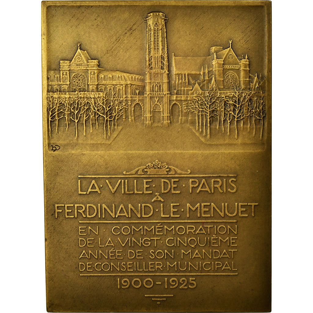 Frankrijk, Medaille, Ferdinand le Menuet, Conseiller Municipal de Paris, 1925