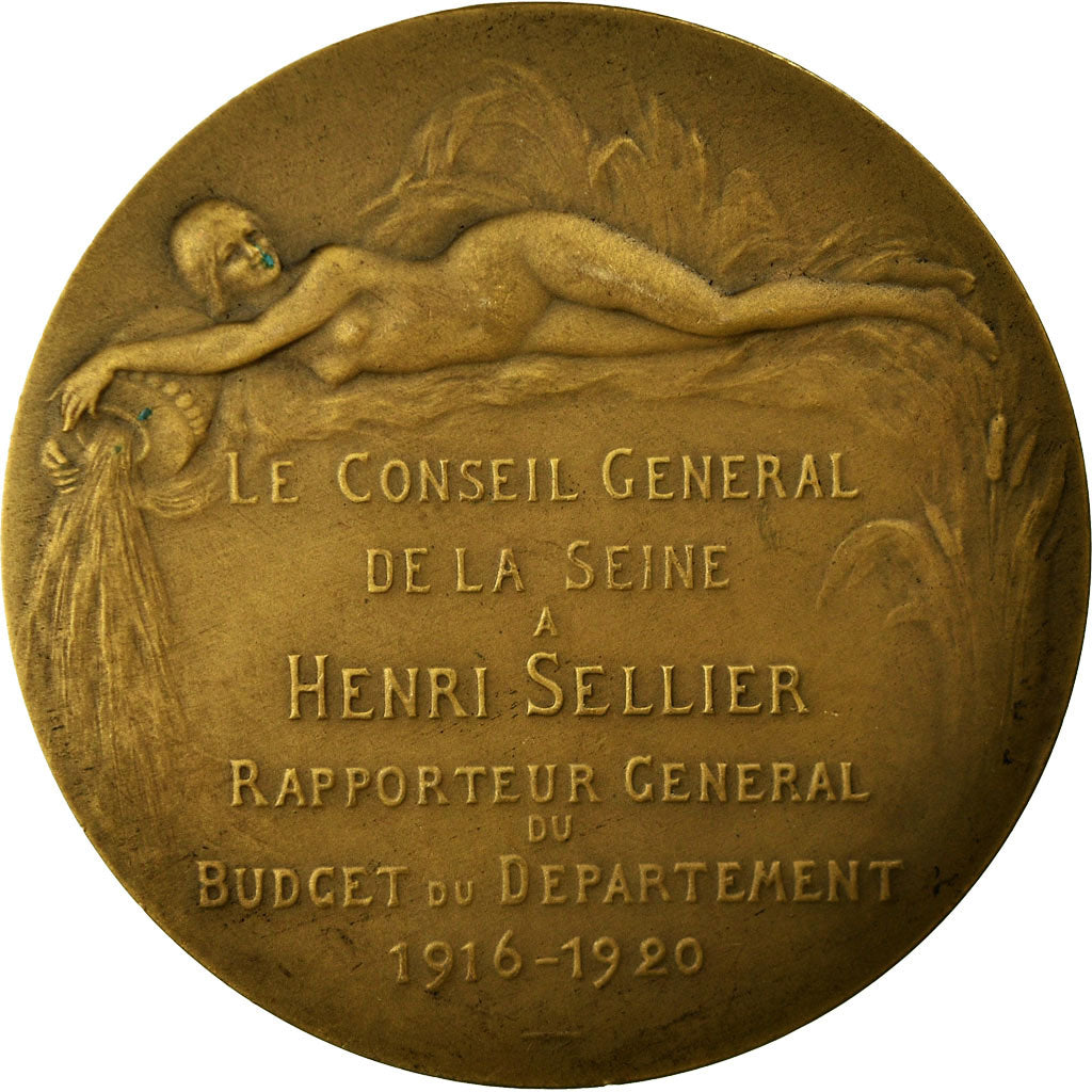 France, Medal, Henri Seillier, Rapporteur Général du Budget de la Seine