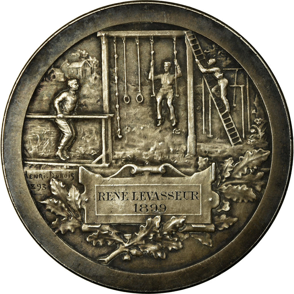 Frankreich, Medaille, Art Nouveau, Préparation Militaire, 1899, Dubois.H, SS+
