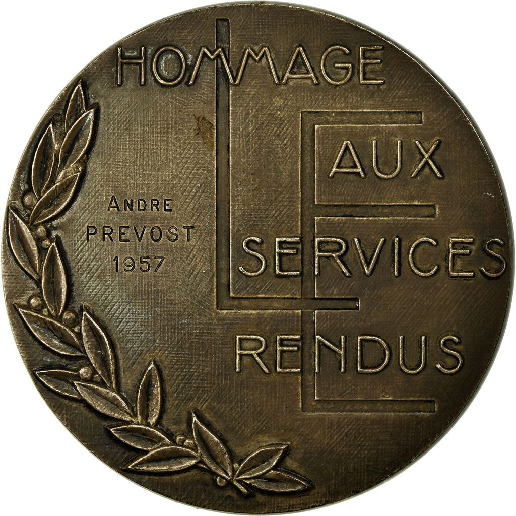 France, Médaille, Lorraine-Escaut, Hommage aux Services rendus, 1957, Simon