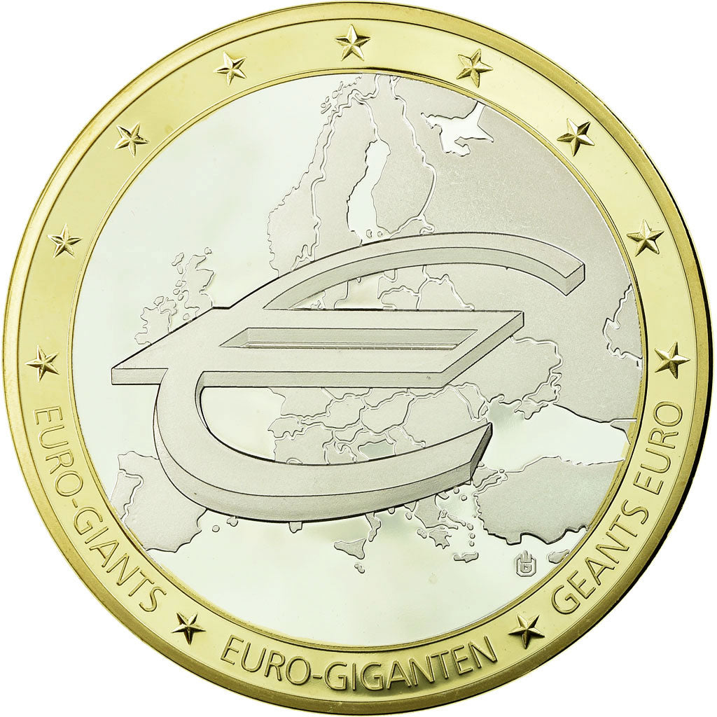 France, Medal, 10 ans de l'Euro, 2009, MS(65-70), Copper Plated Silver