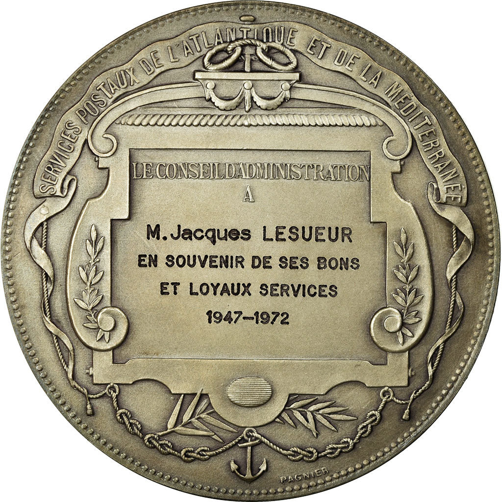 France, Medal, Compagnie Générale Transatlantique, Services Postaux, Shipping