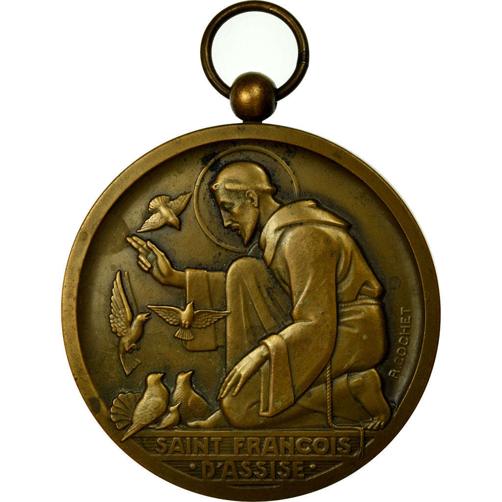 Francia, medaglia, Saint François d'Assise, Religions & beliefs, Cochet, SPL-