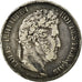 Moneda, Francia, Louis-Philippe, 5 Francs, 1840, Strasbourg, BC+, Plata