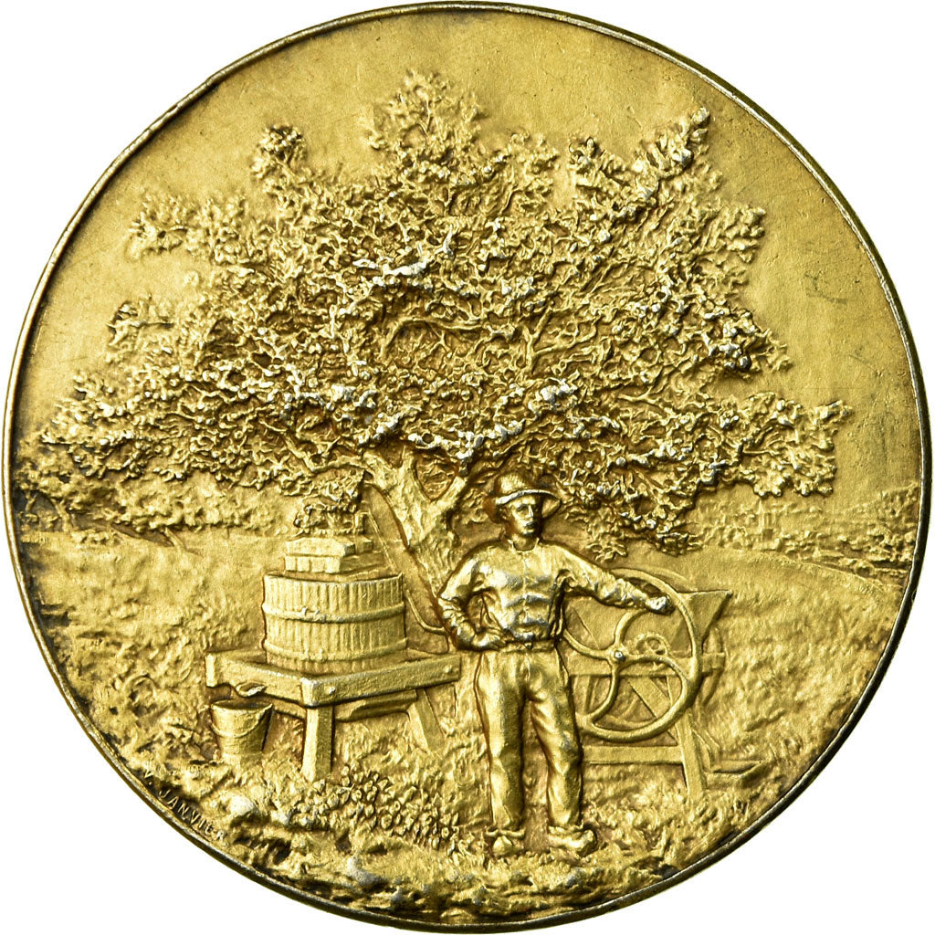 France, Medal, Association Pomologique de l'Ouest, Janvier, AU(50-53), Vermeil
