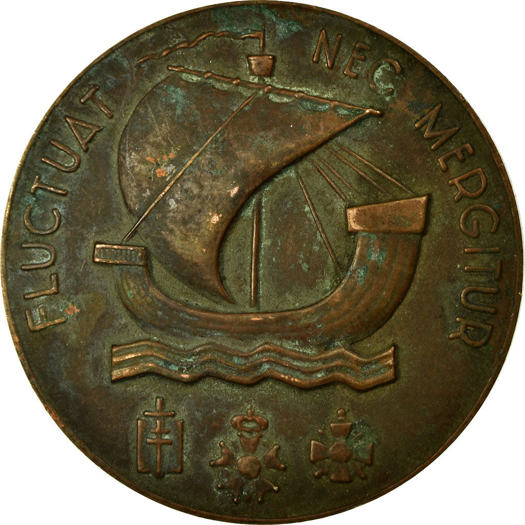 France, Medal, Ville de Paris, Fluctuat nec Mergitur, VF(30-35), Bronze