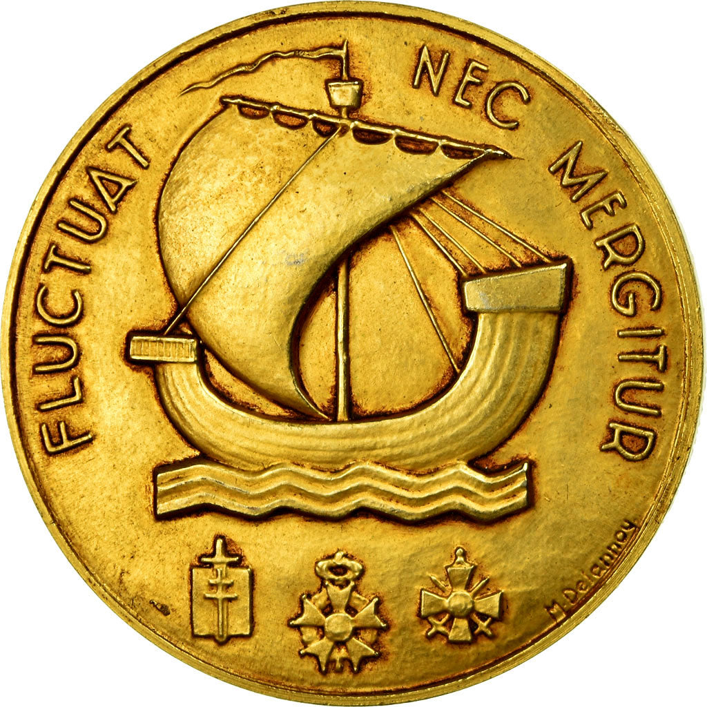 France, Medal, Ville de Paris, Fluctuat nec Mergitur, 1999, MS(60-62), Vermeil