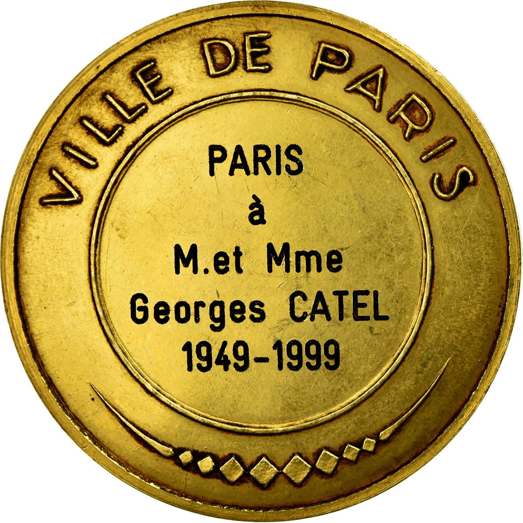 France, Medal, Ville de Paris, Fluctuat nec Mergitur, 1999, MS(60-62), Vermeil