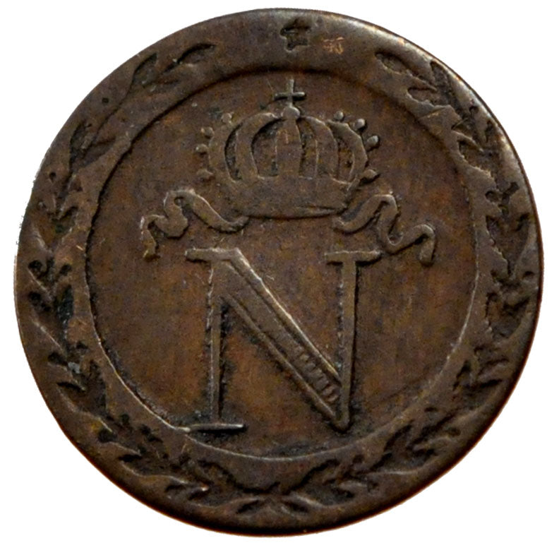 FRANCE, Napoléon I, 10 Centimes, 1808, Paris, KM #676.1, EF(40-45), Billon, G...