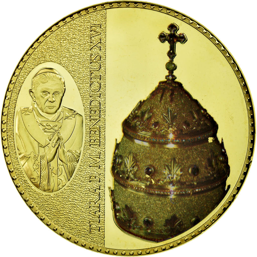 Vatican, Medal, Benoit XVI, Tiara Papalis, Religions & beliefs, MS(65-70)