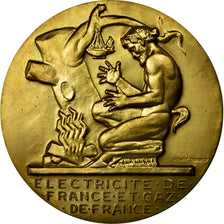 Frankrijk, Medaille, Électricité de France et gaz de France, Dropsy, UNC-