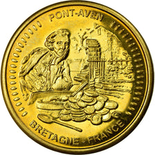 France, Medal, Pont-Aven, Bretagne, Collection Européenne, MS(63), Copper Gilt