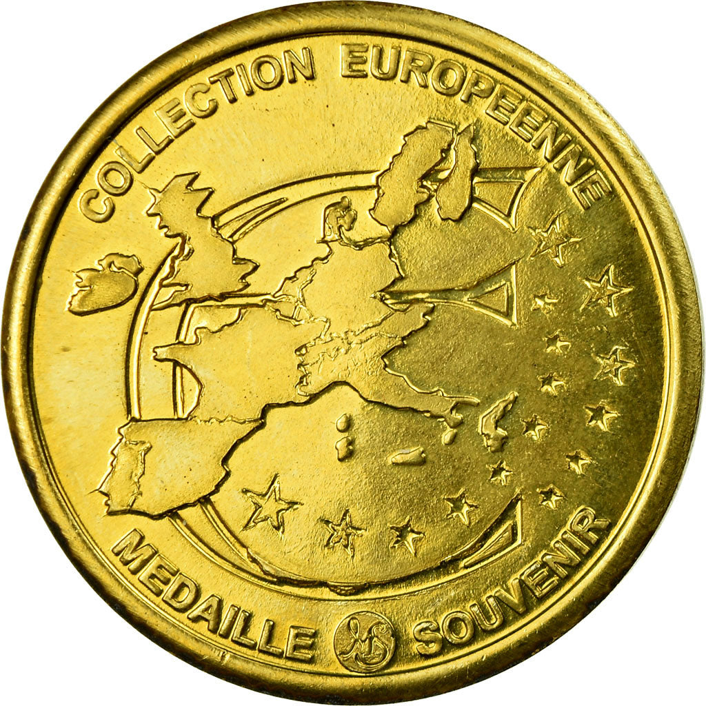 France, Medal, Pont-Aven, Bretagne, Collection Européenne, MS(63), Copper Gilt