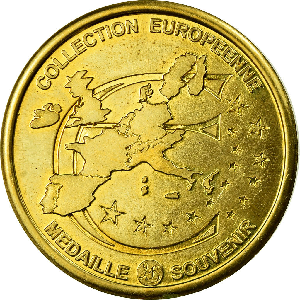 France, Medal, Le Mont Saint-Michel, Collection Européenne, MS(63), Copper Gilt