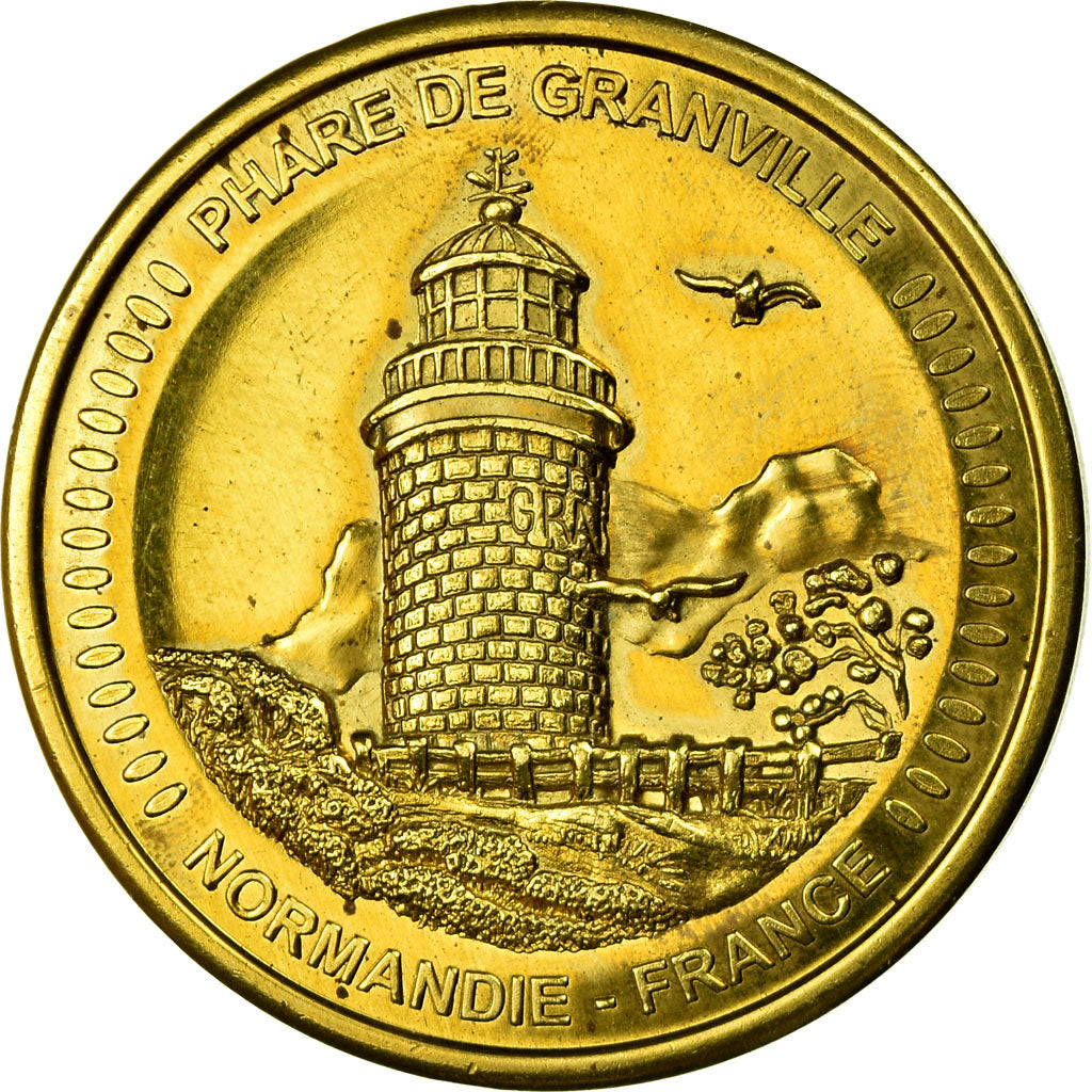 France, Medal, Phare de Grandville, Normandie, Collection Européenne, MS(63)