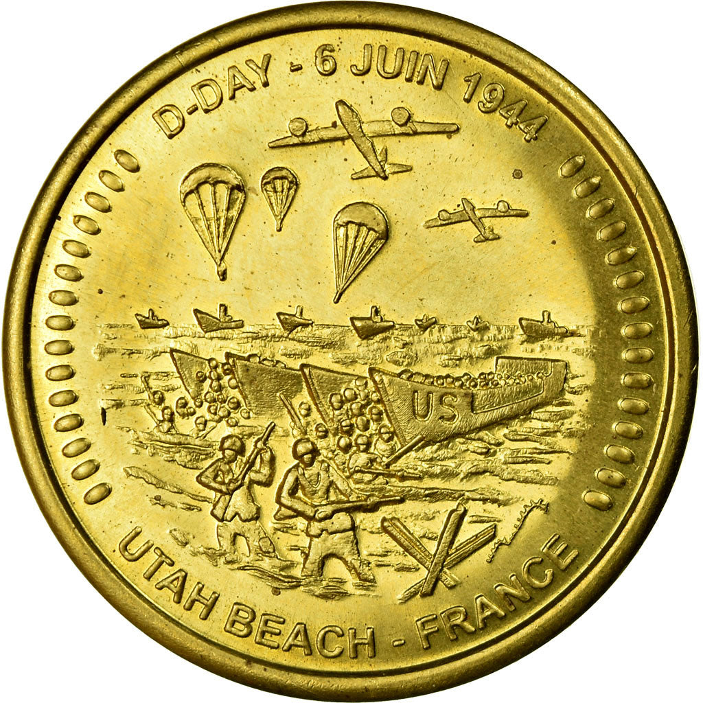 Francia, medaglia, D-Day, Utah Beach, Collection Européenne, SPL, Rame dorato